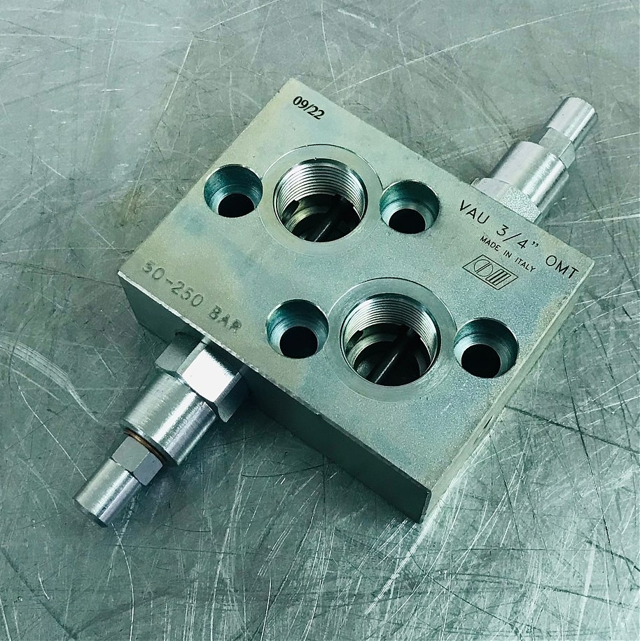 Клапан предохранительный перекрестный VAU 3/4 DE OMP/OMR (50-250 BAR) MARCHESINI ITALY